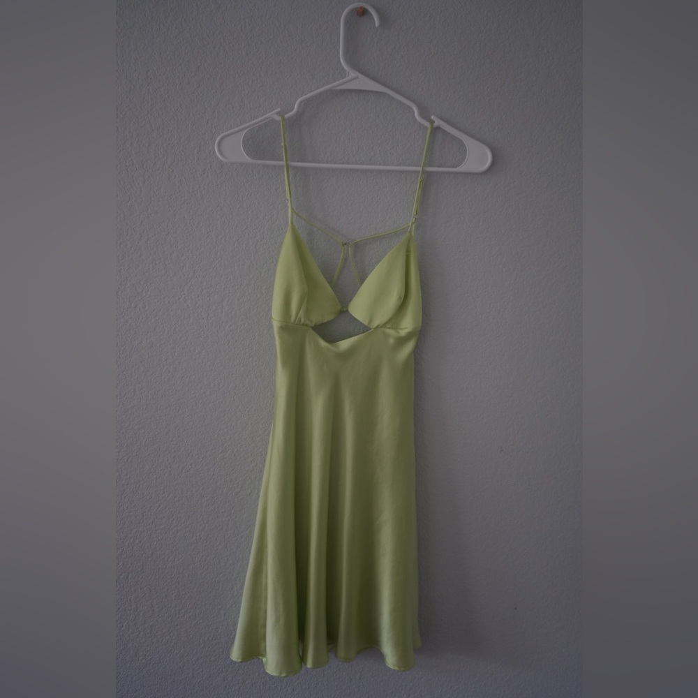 Zara Silk Cutout Mini Dress